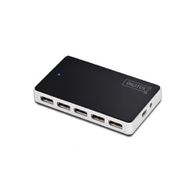 Digitus DA-70229 10 Port 2.0 Siyah USB Çoklayıcı Adaptörlü