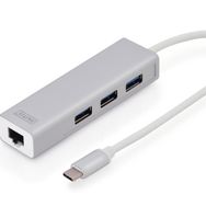 Digitus DA-70255 USB Type-C to USB 3.0 X3-RJ-45 Dönüştürücü