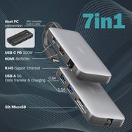 Digitus Dıgıtus Usb-C Seyahat Tipi Docking Station, 7-Port
