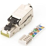 Digitus DN-93631 Cat 6A Jack Zırhlı 500Mhz RJ45 Gri Renk 10 Gbit KeyStone Jack