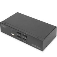Digitus DS-12880 4 Port Single Display 4K Desktop HDMI KVW Switch