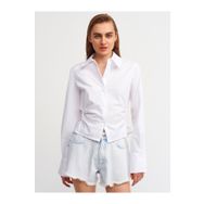 Dilvin 50148 101A50148 Pencere Detaylı Poplin Gömlek