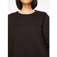 Discovery Expedition D3WL-SWT15 Siyah Bisiklet Yaka Nakışlı Kadın Sweatshirt