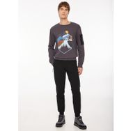 Discovery Expedition D3WM-SWT38 Füme Baskılı Erkek Bisiklet Yaka Sweatshirt