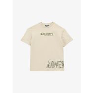 Discovery Expedition D4SB-TST3035 Bej Baskılı Erkek T-Shirt