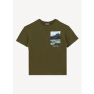 Discovery Expedition D4SB-TST3041 Haki Baskılı Erkek T-Shirt