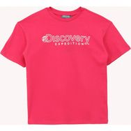 Discovery Expedition D4SG-TST3093 Baskılı Fuşya Kadın T-Shirt