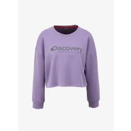 Discovery Expedition D4SL-SWT3030 Lila Kadın Bisiklet Yaka Oversize Baskılı Sweatshirt