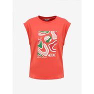 Discovery Expedition D4SL-TST3044 Pembe Kadın Bisiklet Yaka Relaxed Baskılı T-Shirt