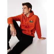 Discovery Expedition D4SM-SWT3249 Koyu Turuncu Erkek Kapüşon Relaxed Nakışlı Sweatshirt