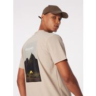 Discovery Expedition D4SM-TST3251 Bej Erkek Bisiklet Yaka Relaxed Baskılı Su İtici T-Shirt