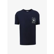 Discovery Expedition D4SM-TST3268 Lacivert Bisiklet Yaka Loose Fit Baskılı Erkek T-Shirt