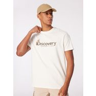 Discovery Expedition D4SM-TST3302 Beyaz Erkek Bisiklet Yaka Basic Baskılı T-Shirt