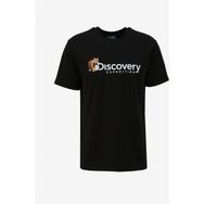 Discovery Expedition D4SM-TST3304 Siyah Erkek Bisiklet Yaka Basic Baskılı T-Shirt