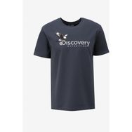 Discovery Expedition D4SM-TST3306 Antrasit Erkek Bisiklet Yaka Basic Baskılı T-Shirt