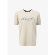 Discovery Expedition D4SM-TST3310 Bej Erkek Bisiklet Yaka Basic Baskılı T-Shirt