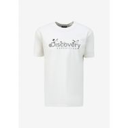 Discovery Expedition D4SM-TST3310 Beyaz Erkek Bisiklet Yaka Basic Baskılı T-Shirt