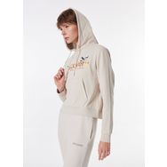 Discovery Expedition D4WL-SWT3071 Açık Bej Kadın Kapüşon Crop Nakışlı Sweatshirt
