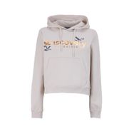 Discovery Expedition D4WL-SWT3071 Açık Bej Kadın Kapüşon Crop Nakışlı Sweatshirt