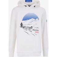 Discovery Expedition D4WM-SWT3255 Kırık Beyaz Erkek Kapüşon Relaxed Baskılı Sweatshirt