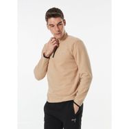 Discovery Expedition D4WM-SWT3993 Dik Basic Düz Polar Bej Erkek Sweatshirt