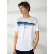 Discovery HARDAP Expedition Bisiklet Yaka Baskılı Kırık Beyaz Erkek T-Shirt