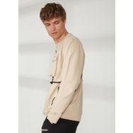 Discovery OMARA Expedition Bisiklet Yaka Bej Erkek Sweatshirt