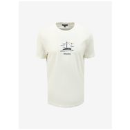 Discovery YELKEN Expedition Bisiklet Yaka Baskılı Kırık Beyaz Erkek T-Shirt