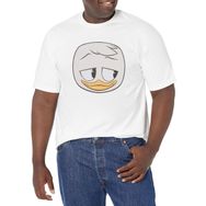 Disney Big and Tall Duck Tales Louie Big Face Üst Kısa Kollu White Erkek T-shirt