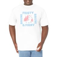 Disney Big and Tall Frozen Two Fiesty Bruni Üst Kısa Kollu Beyaz Erkek T-shirt