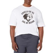 Disney Big & Tall Cruella Evil by Design Beyaz Erkek T-shirt