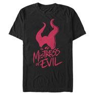 Disney Big & Tall Maleficent Evil Stamp Üst Kısa Kollu Siyah Erkek T-shirt