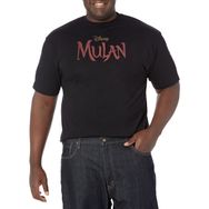 Disney Big & Tall Mulan Logolu Black Erkek T-shirt