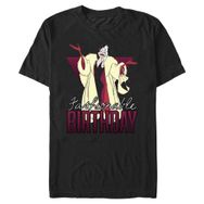 Disney Big & Tall Villains Cruel Doğum Günü Siyah Erkek T-shirt