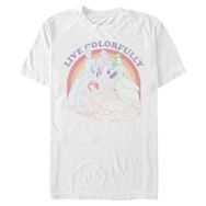 Disney Büyük ve Uzun Gökkuşağı Prenses Beyaz Erkek T-shirt