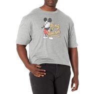Disney Büyük ve Uzun Klasik Mickey Athletic Heather Erkek T-shirt