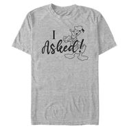 Disney Büyük ve Uzun Klasik Mickey Donald Asked Athletic Heather Erkek T-shirt