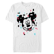 Disney Büyük ve Uzun Klasik Mickey Pixel Beyaz Erkek T-shirt