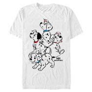 Disney Classics 101 Dalmaçyalı Yavru Köpekler Erkek Bisiklet Yaka T-Shirt Beyaz L