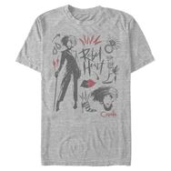 Disney Cruella Fashion Sketches Athletic Heather Erkek T-shirt