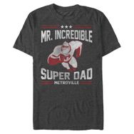 Disney Erkek Mr Incredible Baba Tişörtleri, Gri/Sportif Süper Baba, L