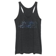Disney Frozen 2 Salamander Tri-Blend Racerback Katmanlı Siyah Funda Kadın Atlet