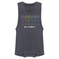 Disney Tinkerbell Magical Tink Kolsuz Denim Blue Heather Kadın Atlet