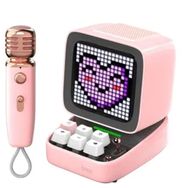 Divoom Ditoo Mic Piksel Ekranlı Karaoke Mikrofonlu Pembe 15W Bluetooth Hoparlör