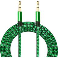 Diwu Aux Stereo 3.5 mm Yeşil Data Ses Örgü Kablo