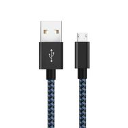 Diwu Micro USB Örgülü Yüksek Hızlı Mavi Şarj Kablosu