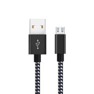 Diwu Micro USB Örgülü Yüksek Hızlı Siyah Şarj Kablosu