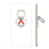 Dıythinker 1 Aralık Aids Day Hiv Dayanaklık Kalp Halka Stand Cep Telefonu Tutucu