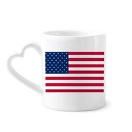 Dıythinker 12 oz Abd Ulusal Bayrağı Kuzey Amerika Ülke Çömlekçilik Seramik Kalp Saplı Kupa