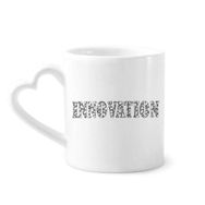 Dıythinker 12 oz Alıntı Yenilik Seramik Kalp Saplı Seramik Kupa